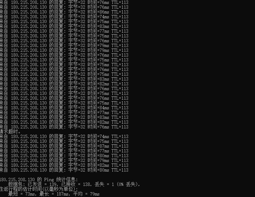 爱用云互联韩国VPS测评 - 本地Ping延迟测试