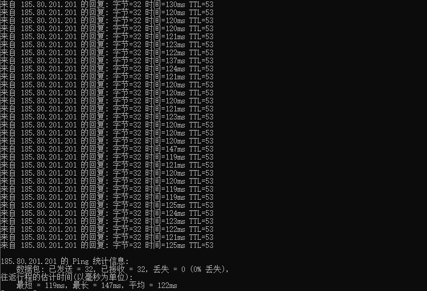 LOCVPS俄罗斯VPS Ping延迟测试