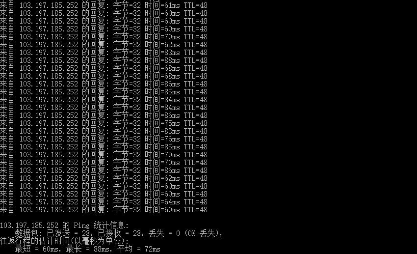 TotHost越南VPS测评 - 本地Ping平均延迟测试